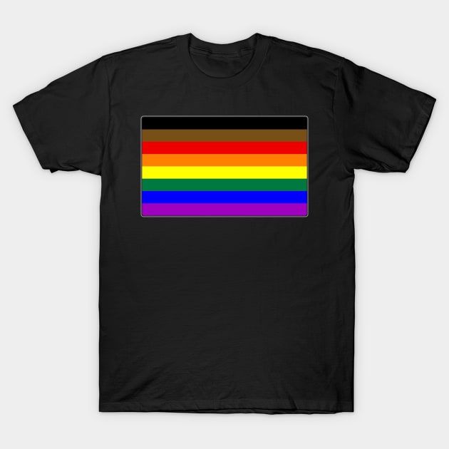 Philly LGBTQ Gay Pride Flag T-Shirt by wheedesign